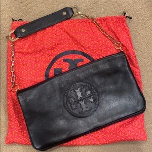 Tory Burch Reva leather clutch
